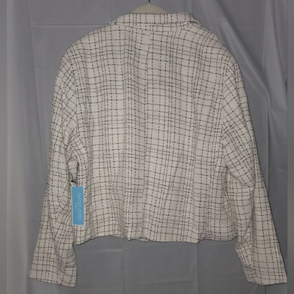 NWT Draper James Boucle White/silver Blazer 3X - Picture 4 of 8